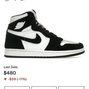 Black and white dunks Jordan 1 retro high